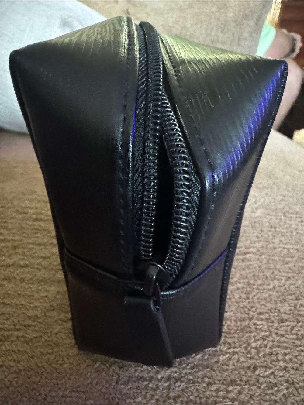 Black Embossed YSL Leather Cosmetic Toiletry Bag - Picture 3 of 6